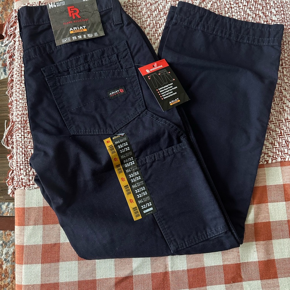 Ariat Men's Navy Blue Flame-Resistant Relaxed Bootcut M4 32/32